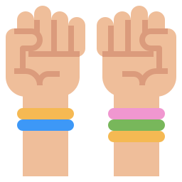 Glow wristband icon