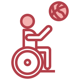basquete em cadeira de rodas Ícone