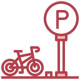 estacionamiento de bicicletas icono