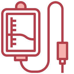 Intravenous saline drip icon