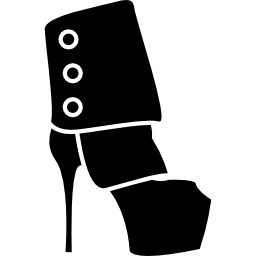 Female platform heel shoes icon