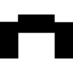 bigote de pixel icono