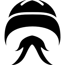 chiński kapelusz i wąsy ikona