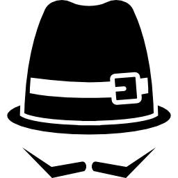 sombrero y bigote icono