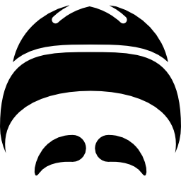 Chinese hat and moustache icon
