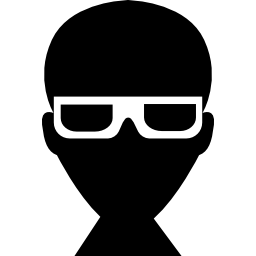 Male head with glasses icon