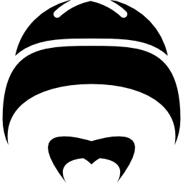 Hat with moustache icon