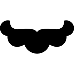 Fluffy moustache icon