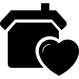 hogar con corazón icono