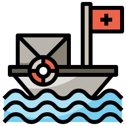 Rescue boat icon