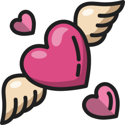 Heart wings icon