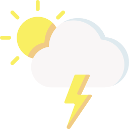 tormentas eléctricas dispersas icono