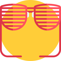 Fun glasses icon