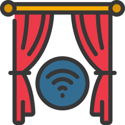 Smart curtain icon