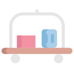 Luggage cart icon