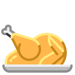 gebratenes hühnchen icon