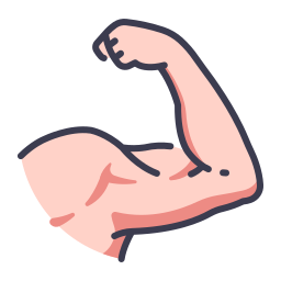 músculo del brazo icono