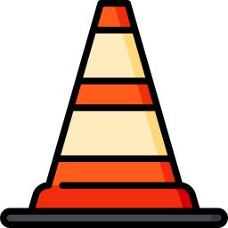 cono di traffico icona