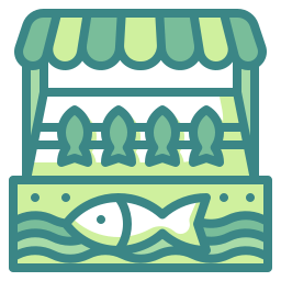 Fish market icon