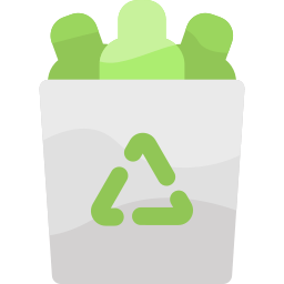 contenedor de reciclaje icono