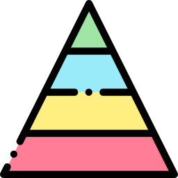 graphique pyramidal Icône