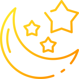 luna e stelle icona