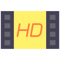 película de alta definición icono