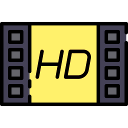 película de alta definición icono