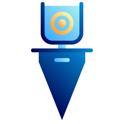 omlaag-indicator icoon