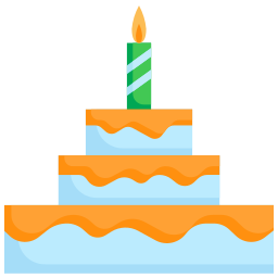 pastel de cumpleaños icono