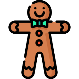 hombre de jengibre icono