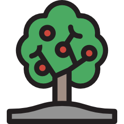 Árbol de frutas icono