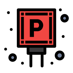 Parking sign icon