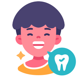 Happy tooth icon