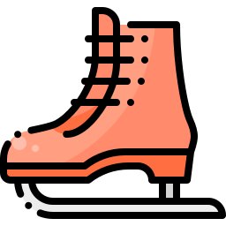 Ice skating shoes icon