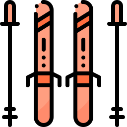 attrezzatura da sci icona