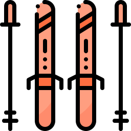 Ski equipment icon