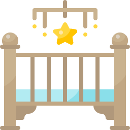 baby bed icoon