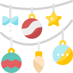 Christmas decorations icon