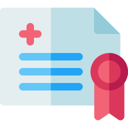 Medical certificate icon