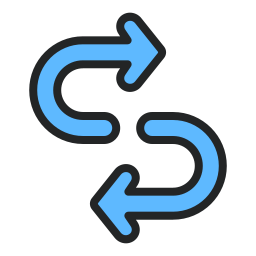 Curved arrows icon