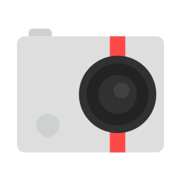 cámara de acción icono