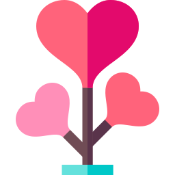 Tree of love icon