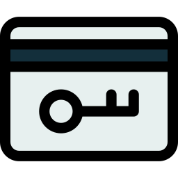 tarjeta llave icono