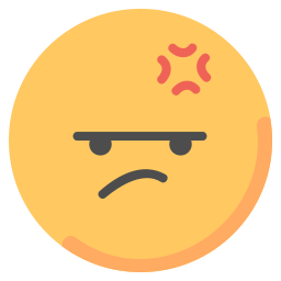 Angry face icon