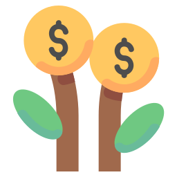 Money growth icon