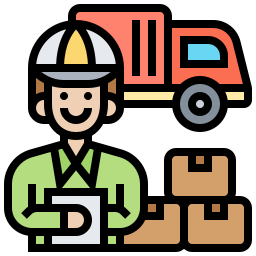 Delivery man icon