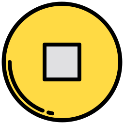 botón detener icono