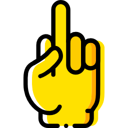 Środkowy palec ikona