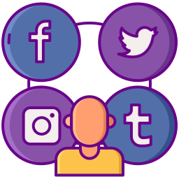 sociale media marketing icoon